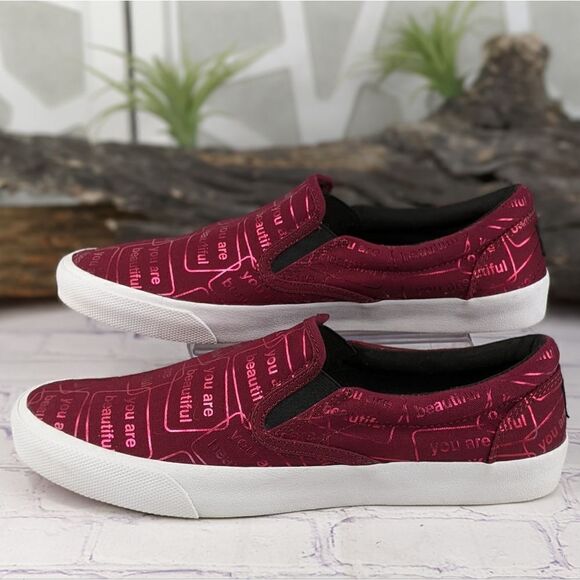 Bucketfeet "You Are Beautiful" Canvas Slip-On Sneakers - Picture 4 of 10